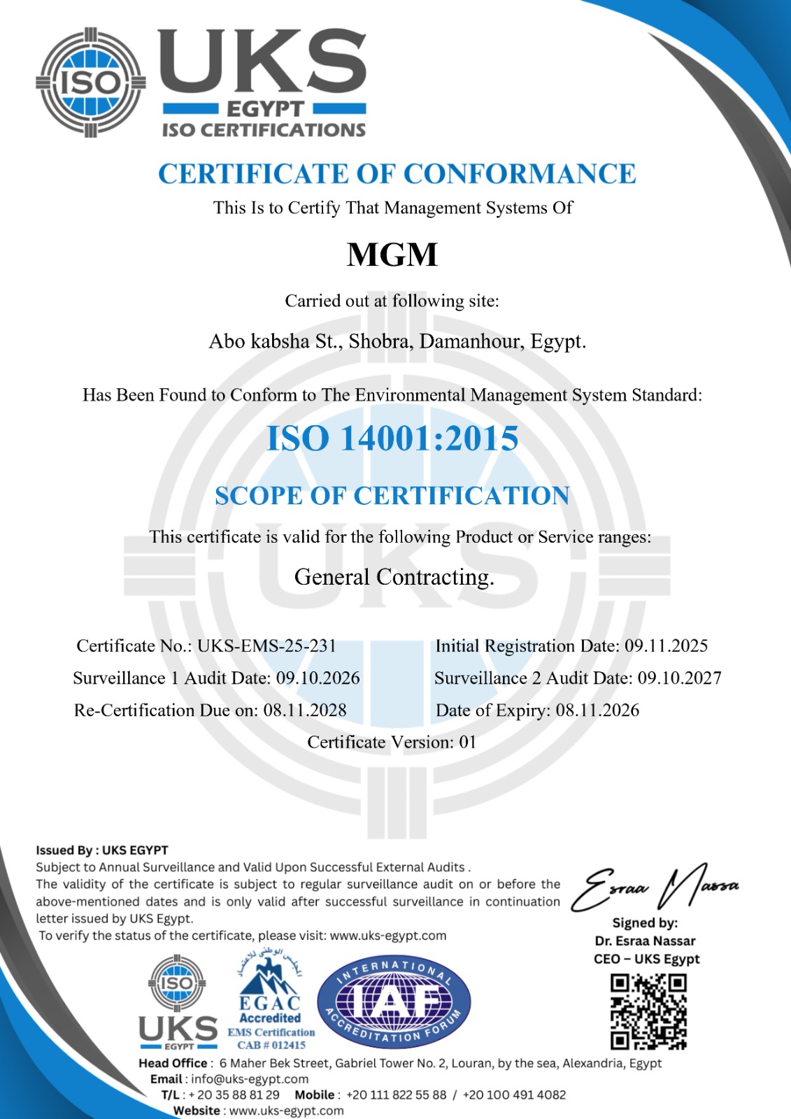 ISO 14001 Egypt